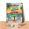 (US Only)Paint By Numbers Kit On Canvas DIY Oil Art Summer Vacation Picture Decor40x50cm