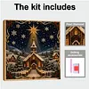 S&eacute;rie de No&euml;l : kits artistiques de peinture en perles &agrave; cadre en bois DIY 20x20cm
