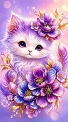 Luxury AB Velvet Diamond Painting Kit - Cat