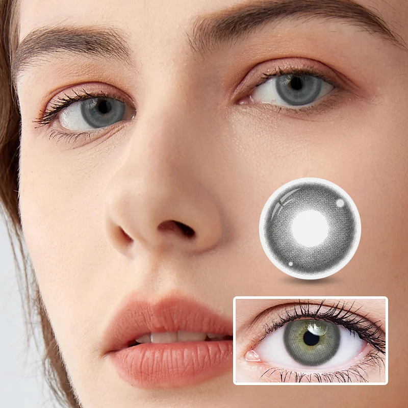NEBULALENS Bluebell Gray Yearly Prescription Colored Contacts NEBULALENS