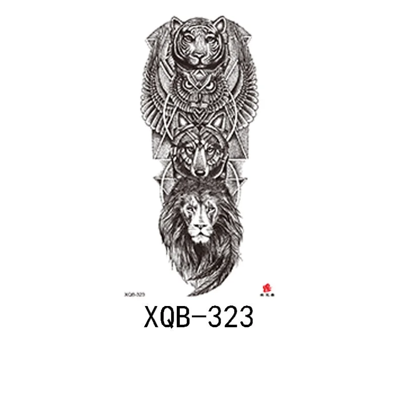 Small Full Arm Waterproof Tattoo Sticker Half Arm Arm Painted Flower Animal Arm Lasting European and American Tattoo Sticker