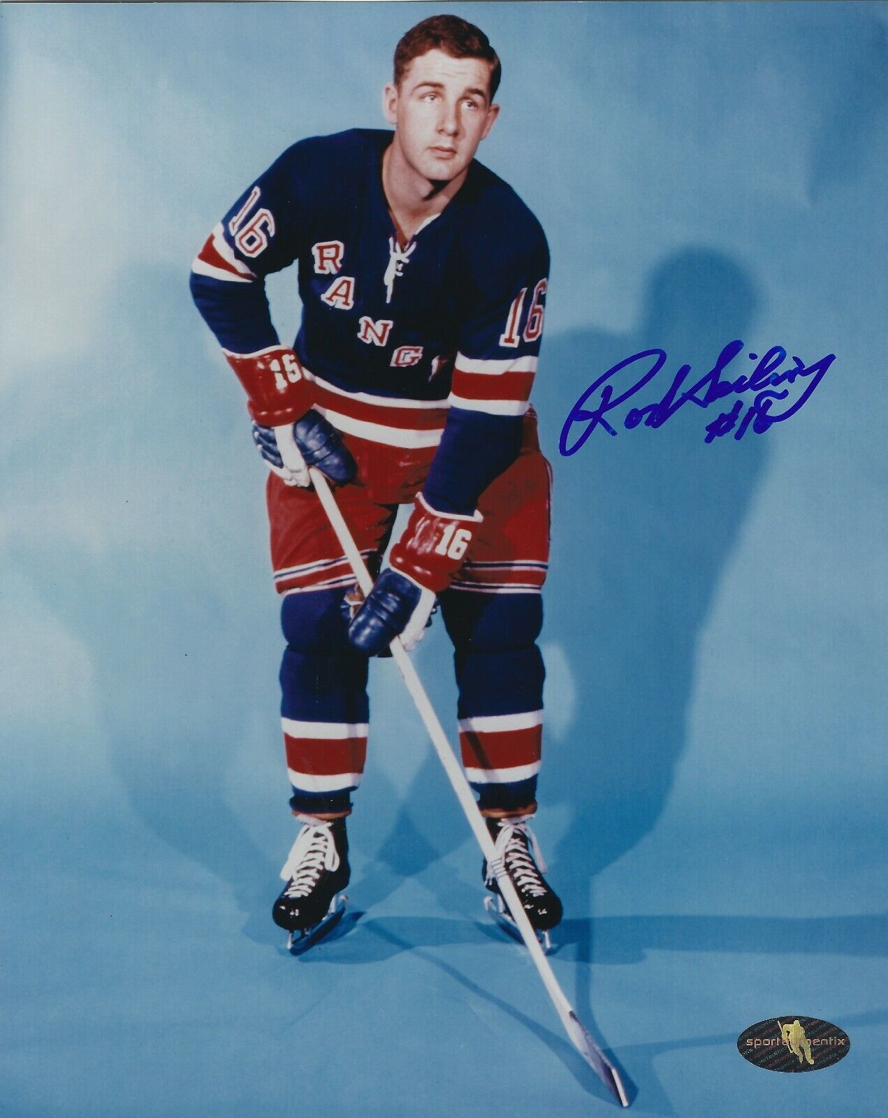 Signed 8x10 ROD SEILING New York Rangers Autographed Photo Poster painting - COA