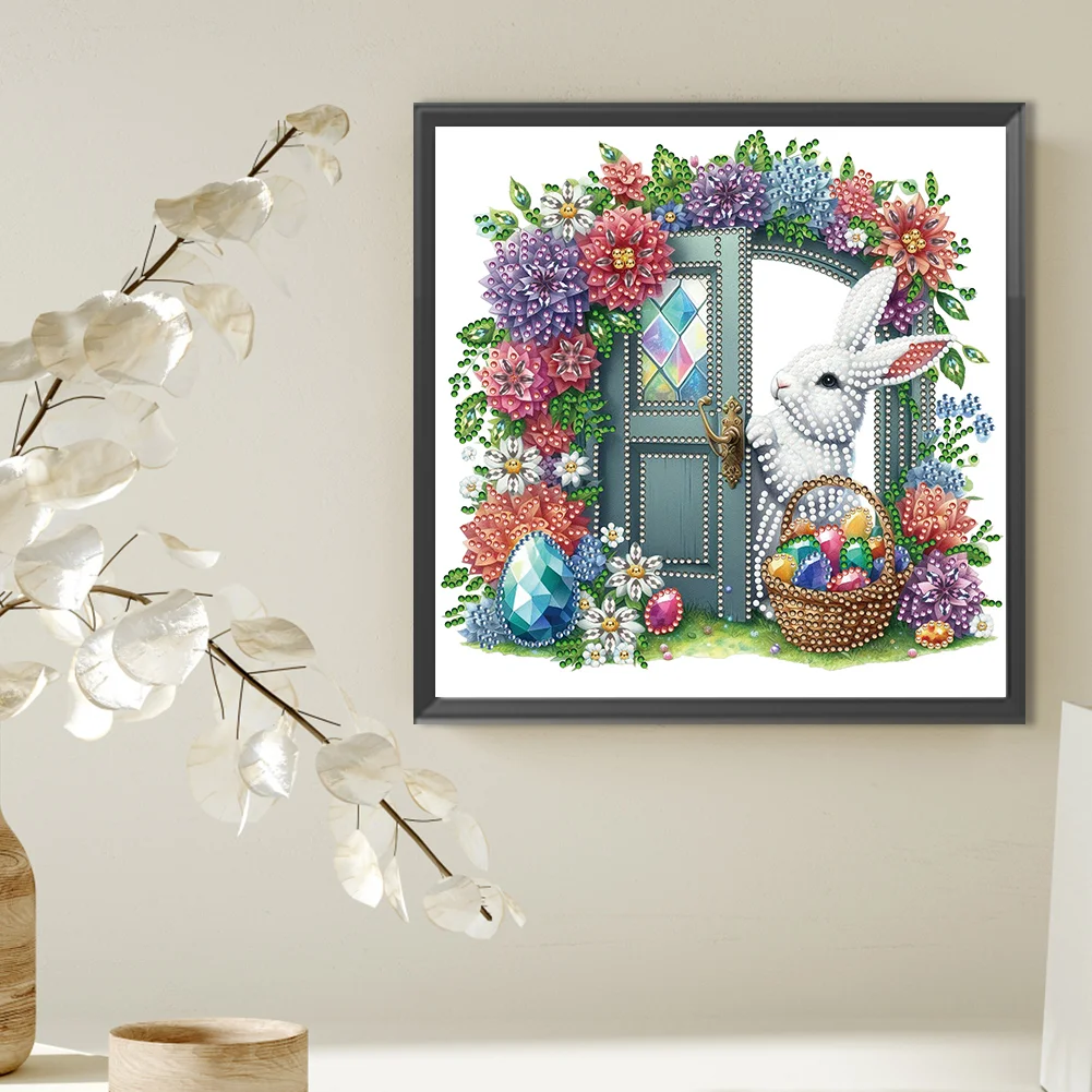 Diamond Painting - Partial Special Shaped Drill - Garden Rabbit(Canvas|30*30cm)