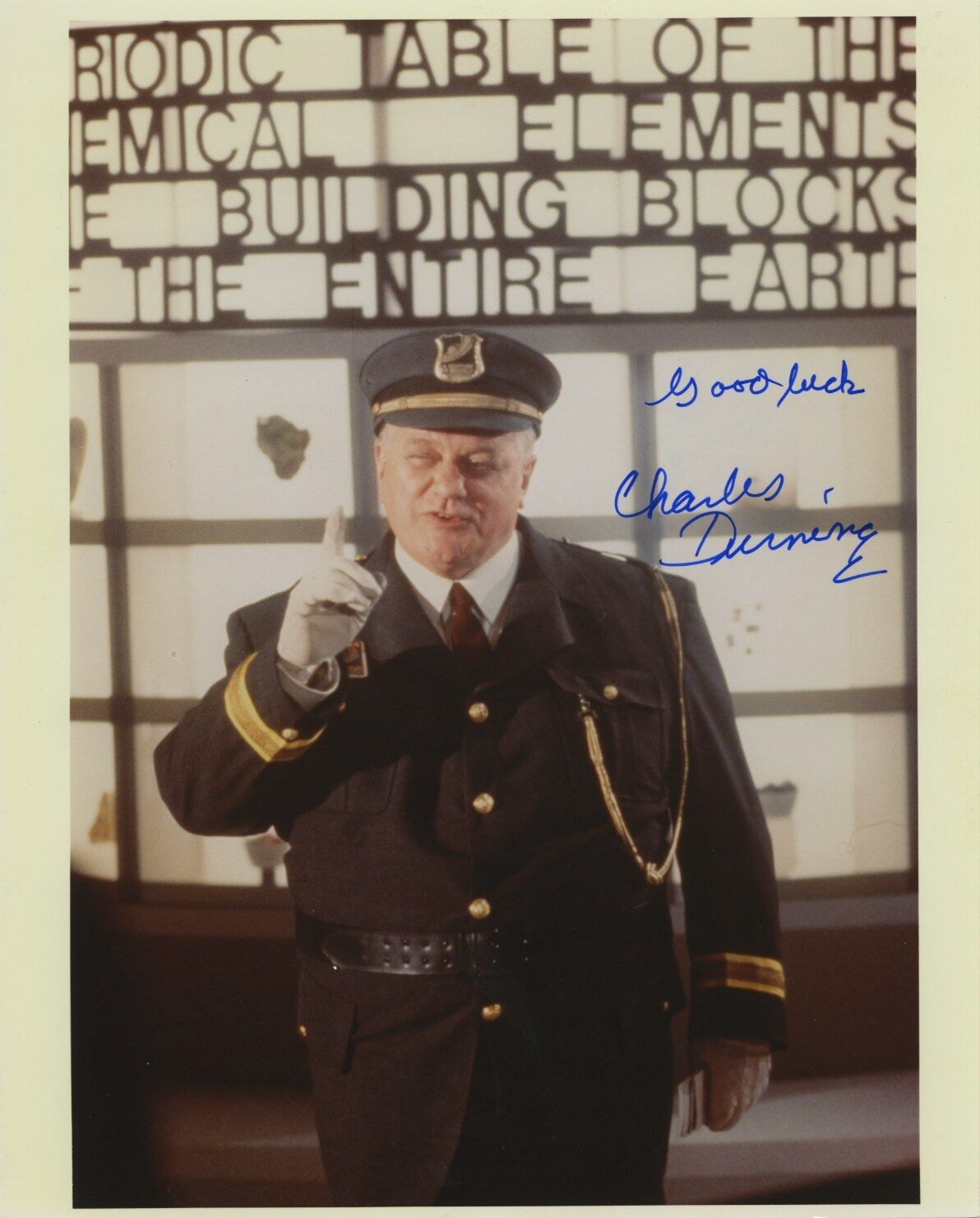 CHARLES DURNING SIGNED AUTOGRAPHED COLOR Photo Poster painting NICE!!!