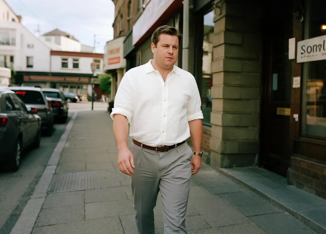 big men's business casual look
