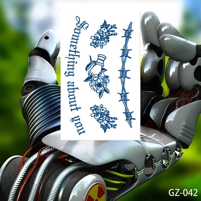 Temporary Waterproof Tattoos Stickers Sad Broken Heart Juice Ink Lasting Boy Girl Arm Chest Neck Shoulder Collarbone Fake Tatoo