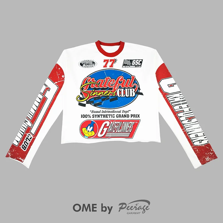 Custom Oversized Print Boxy Long Sleeves T-Shirt