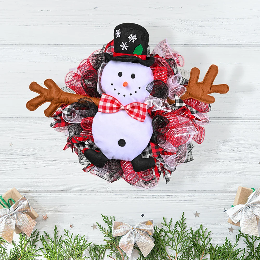 Festive ornaments Christmas stereo snowman ribbon pendant garland