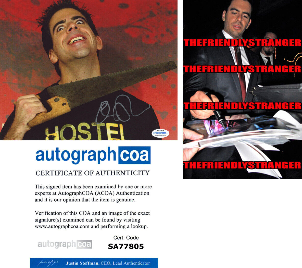 ELI ROTH signed Autographed HOSTEL