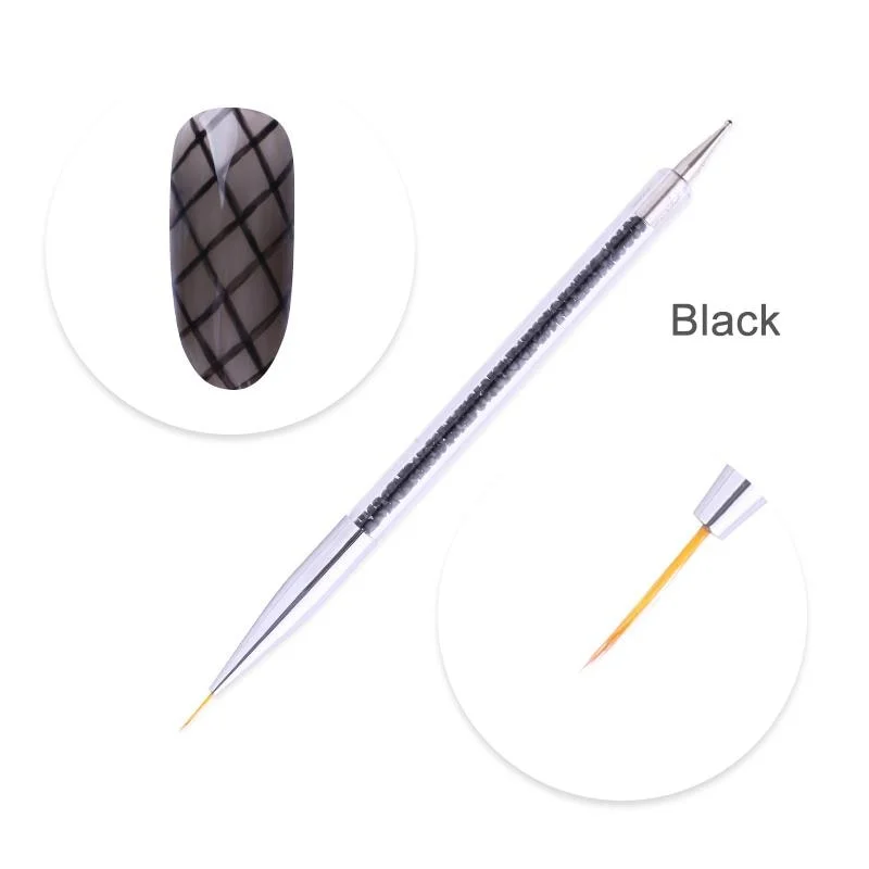 1 Pc Gradient Bloom Nail Painting Brush Pen UV Gel Nail Art Brush With Wood Handle Nylon Hair Draw Manicure Nail Art Tool-Nail Inspo
