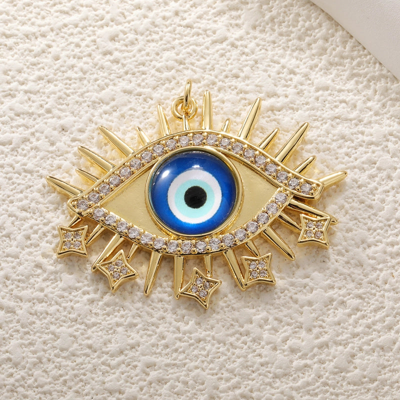 1 Piece Copper Devil’s Eye Jewelry Accessories Pendant