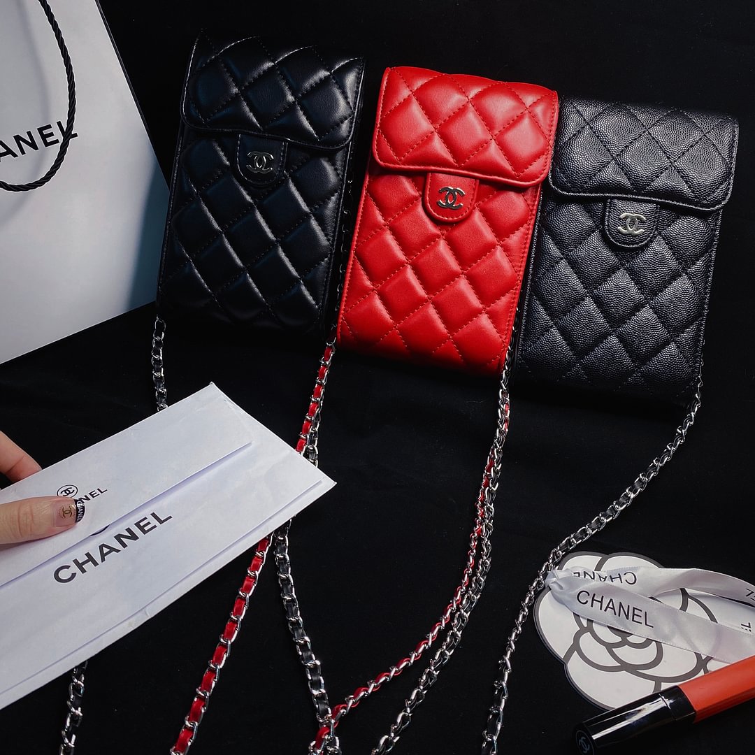Chanel Luxury Genuine Leather Crossbody Phone Bag Elegant Tote Bag