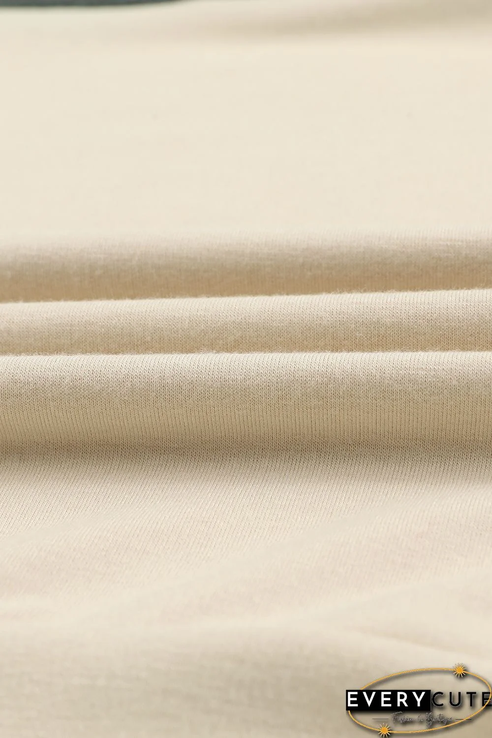 Khaki Color Block Pullover 2pcs Loungewear Set