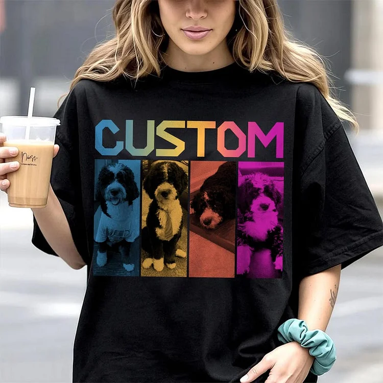 Custom Kpop Dog Rap Shirt - Retro Bootleg Style Personalized Pet Tee & Hoodie for Pet Lovers