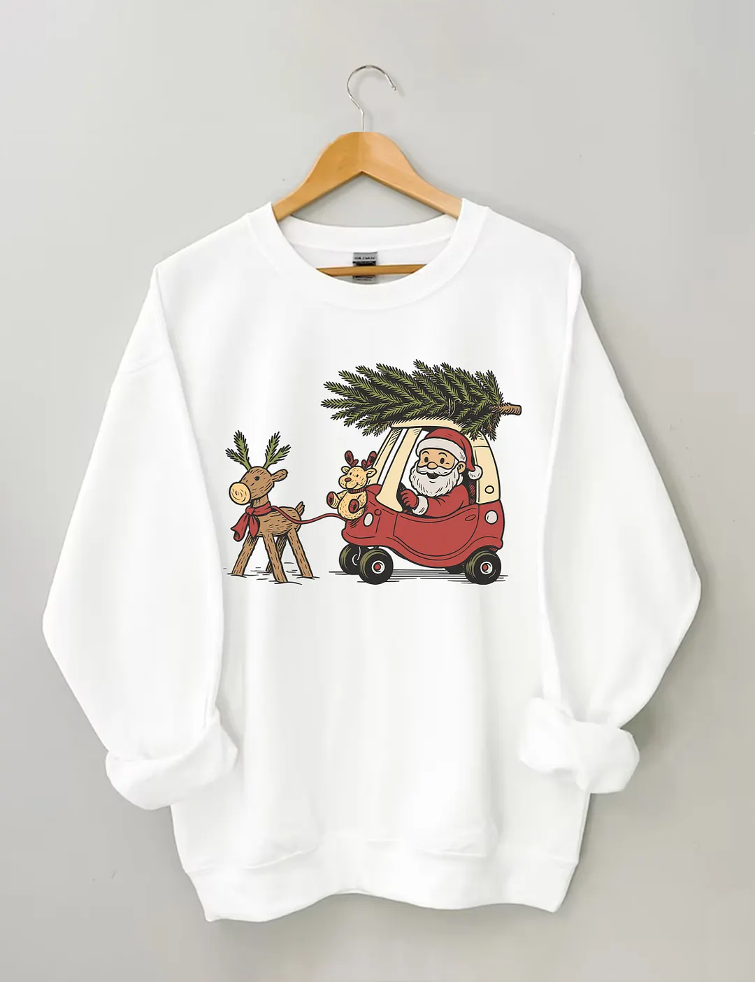 Funny Santa Car Sweatshirt