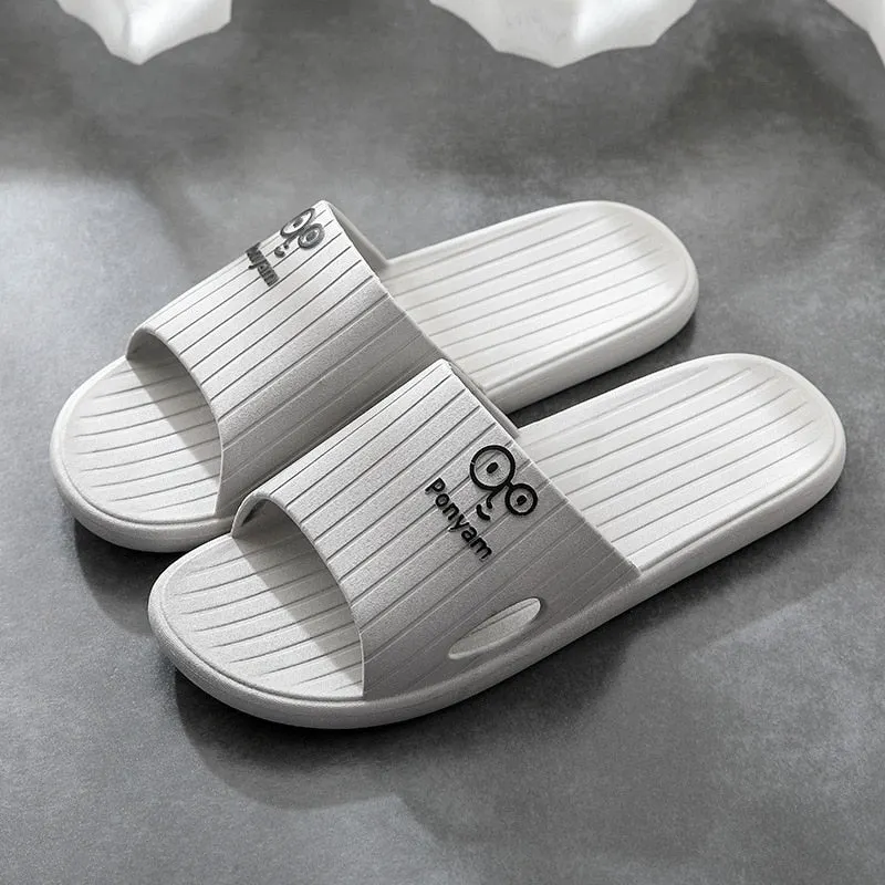 2021 new household bathroom slippers women's summer antiskid men's home plastic soft bottom bath couple women's Slippers