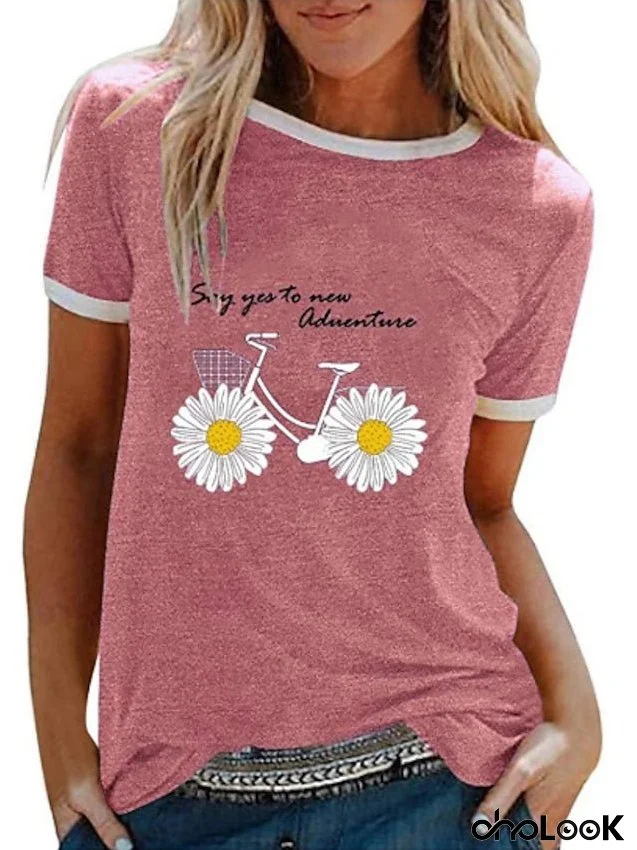 women summer cute tshirt tops trendy graphics casual loose fit tunic blouses ladies short sleeve crewneck comfy tees for Women