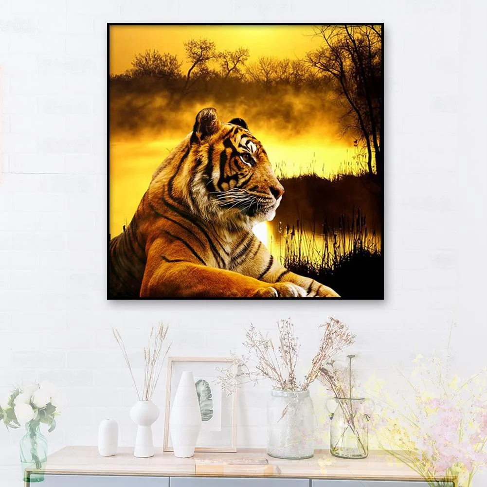 Diamond Painting - Full Round Drill - Tiger(30*30cm)