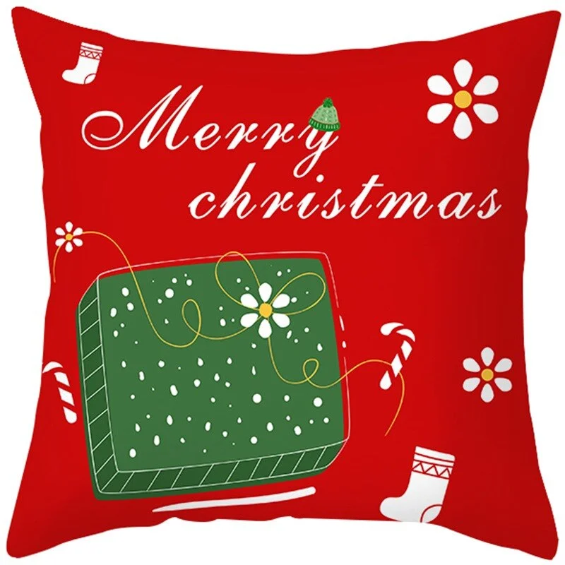 Merry Christmas Decorations For Home 2021 Christmas Cushion Cover Xmas Ornament Cristmas Navidad Natal Gifts Happy New Year 2022