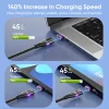 240W dual-head Type-c super fast charging magnetic cable suitable for Apple Android laptop charging cable