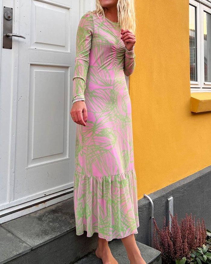 Loose Ruffle Hem Dress