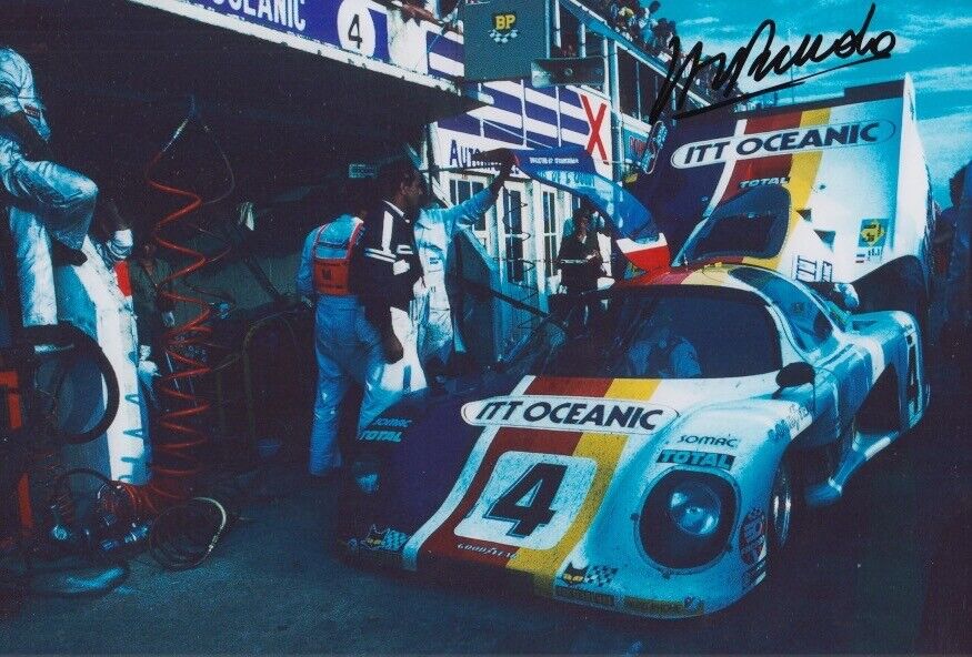 Henri Pescarolo Hand Signed 12x8 Photo Poster painting Le Mans Autograph ITT Oceanic