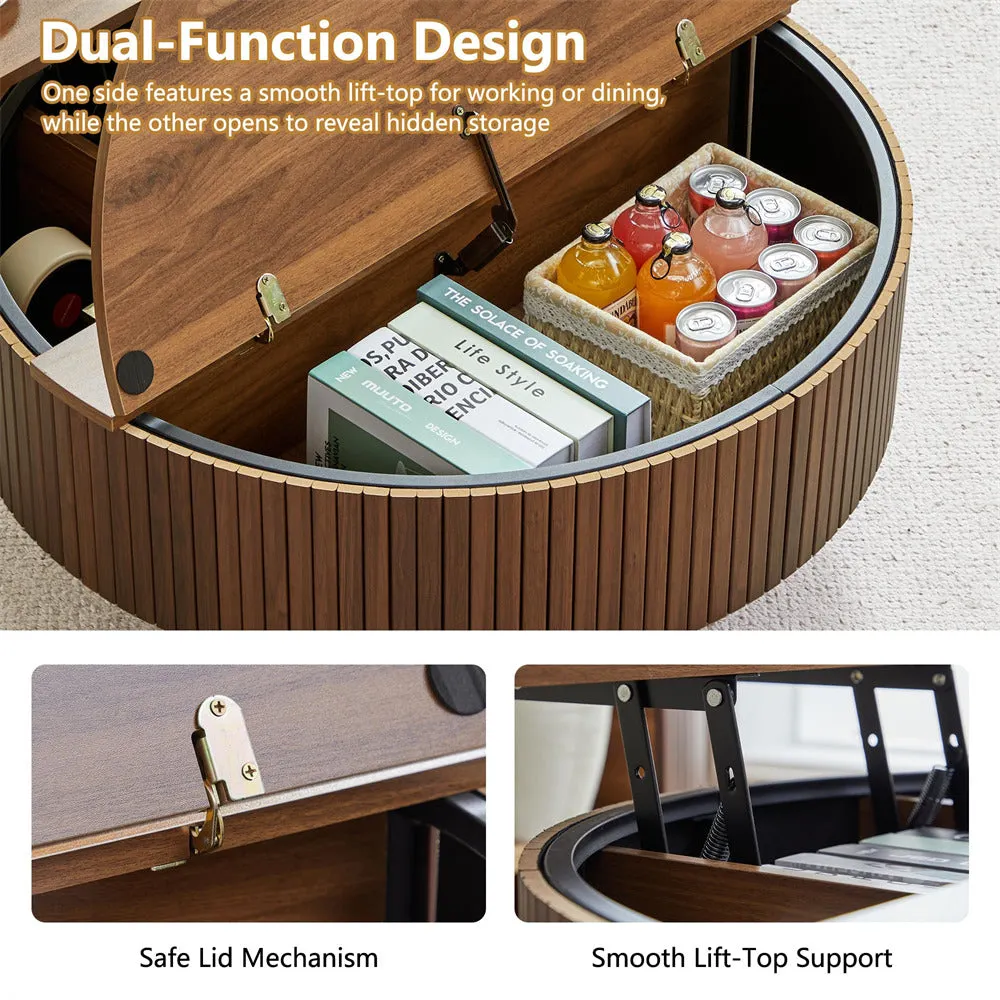 Hidden storage coffee table