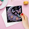 6Pcs Moon Butterfly Diamond Painting Greeting Card Diamond Handmade Card
