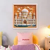 Paper Quilling Taj Mahal-14CT Stamped Cross Stitch 40*40cm/15.75*15.75in tapestrymarket