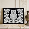 DIY Pearl Painting Owl for Home Wall Decor with Frame(20x30cm)