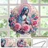 DIY Mother Mary Acrylic Diamond Painting Hanging Pendant