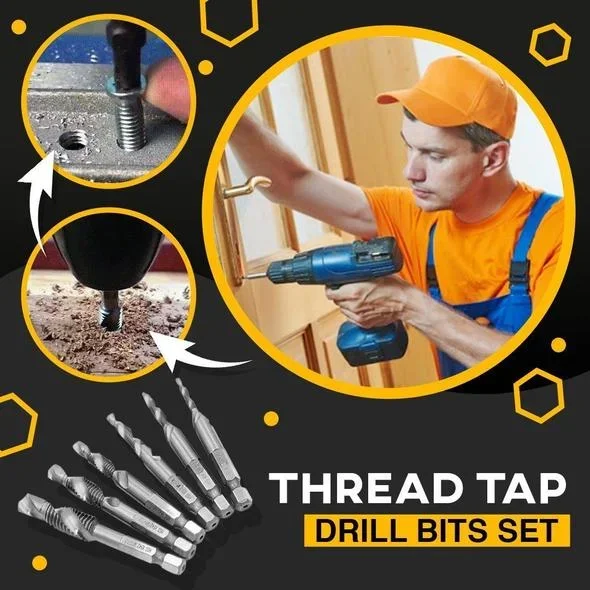 🎅50% OFF FOR NEW YEAR🎁 Thread Tap Drill Bits 6Pcs Set