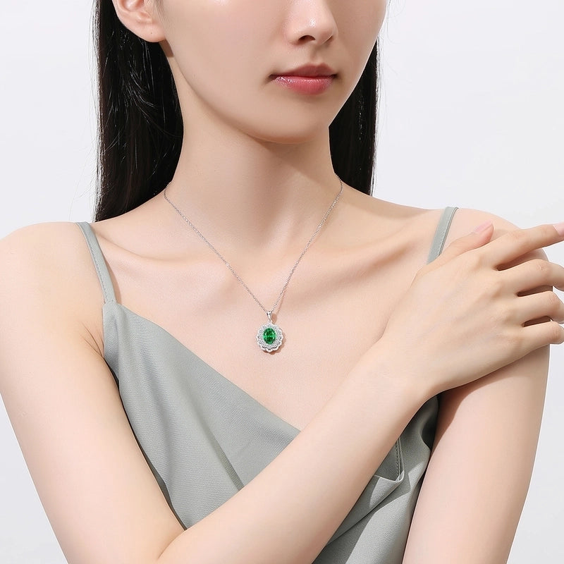 1 Piece 925 Sterling Silver 925 Sterling Silver Oval-cut Lab-Grown Diamond