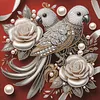 Bird Special Shaped 5D DIY Partial Drill Diamonds Dots Gem Art Kits for Adults Beginners Home Decor Diamonds Paintings Gem Art 11.81 X11.81inch