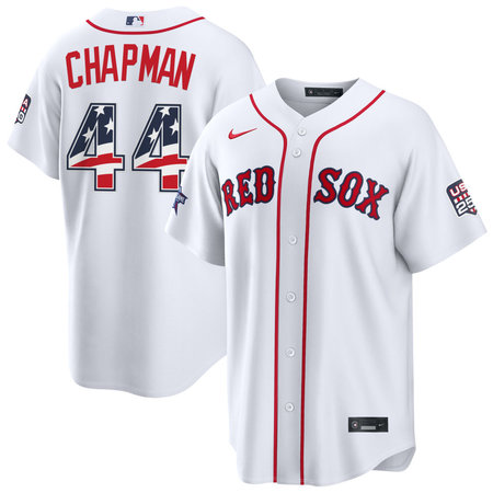 Men's Boston Red Sox #44 Aroldis Chapman Nike White 2026 All-Star Edition Stars & Stripes Stadium Jersey
