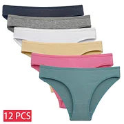 Xinkeke 12 PCS/SET Cotton Panties M-XL Women Underwear Briefs Comfortable Underpants Ladies Panty Fast Shipping