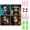 4pcs Diamond Painting -DIY Round Drill Elf Girl