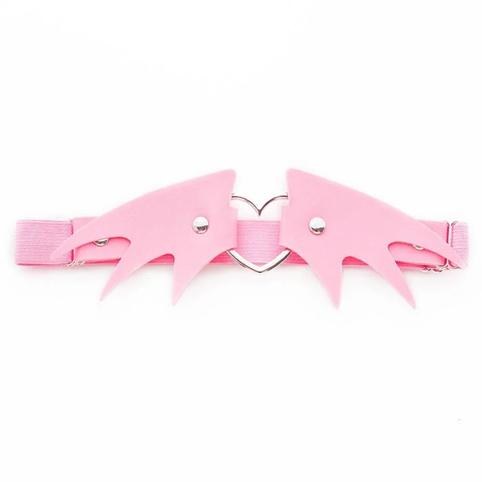 Sexy Women Elastic Leather Leg Ring Garter Belt Punk Heart Rivet Thigh Ring Goth Harajuku Harness Stockings Garter