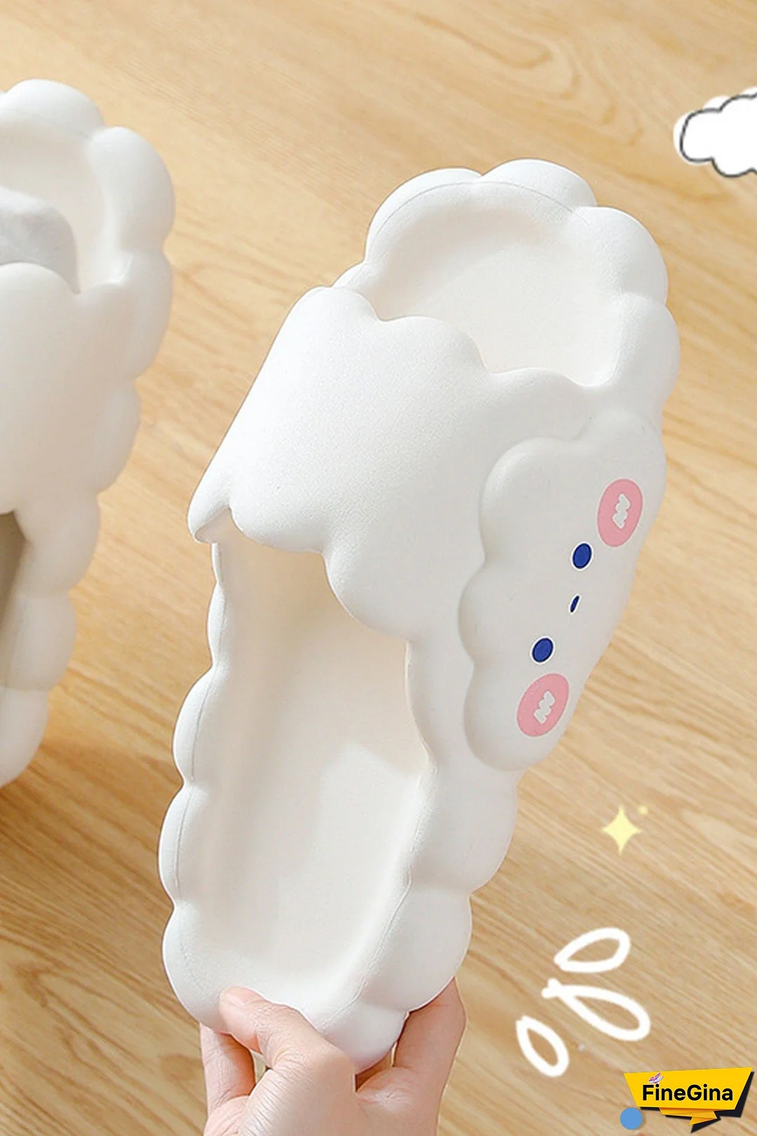 Cloud Solid Color Flat Slippers