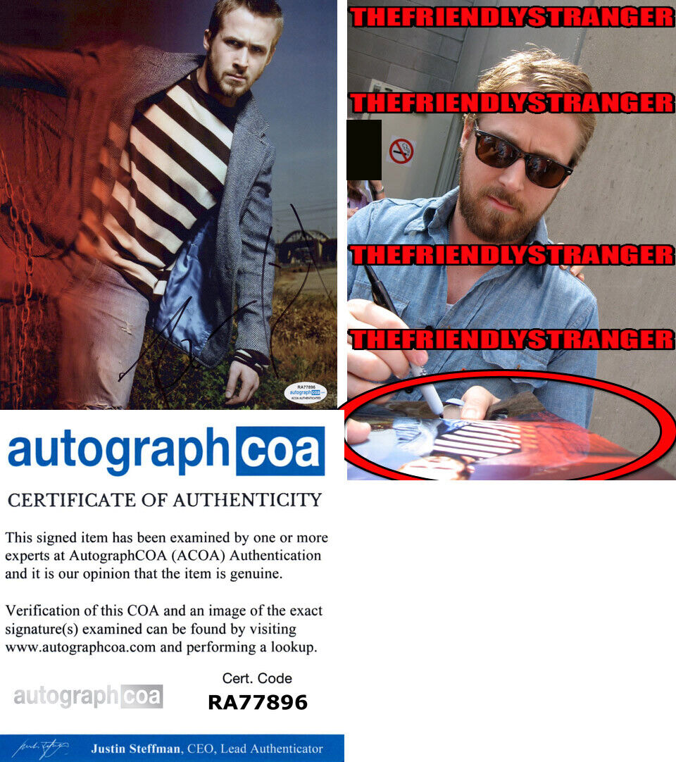 RYAN GOSLING signed 8X10 Photo Poster painting c EXACT PROOF - Hot SEXY The Notebook ACOA COA
