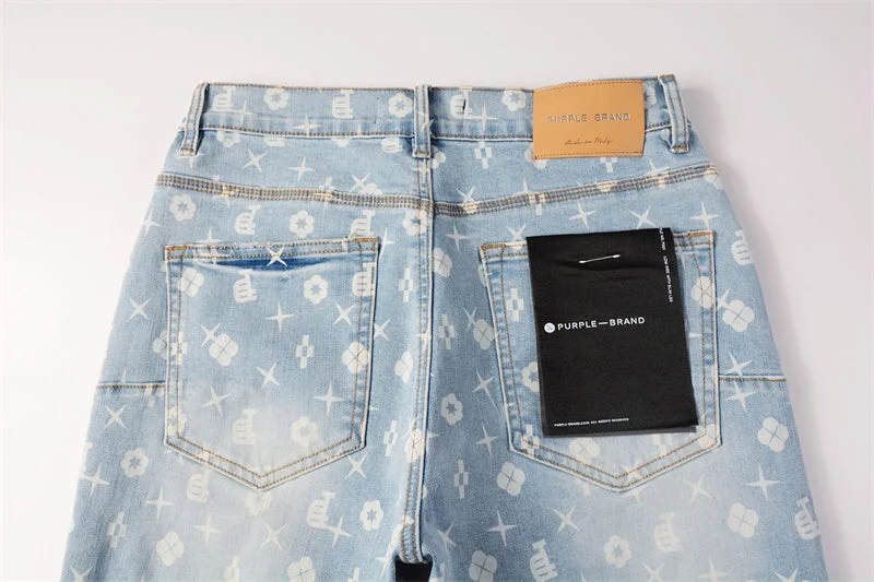 Purple Fashion Jeans 5089