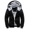 Winter New Solid Fleece Zip Hoodie