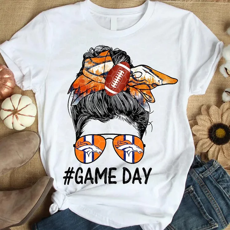 Denver Broncos Women's White Relaxed T-Shirt