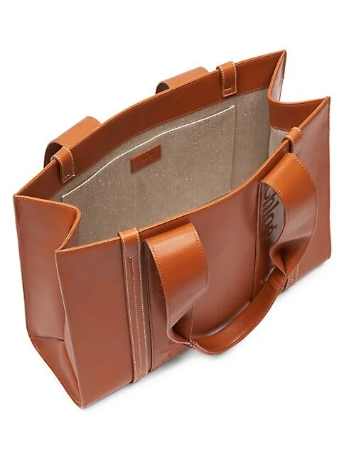 Chlo&eacute; Medium Woody Leather Tote