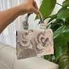 DOYUTIG New Design Jasmine Flower Beaded Handbag Women's Handmade Shiny Evening Bags For Wedding Lady Party Beading Totes N001