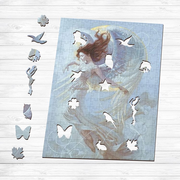 Sunnypuzzle™-（NEW）Western angel WOODEN PUZZLE