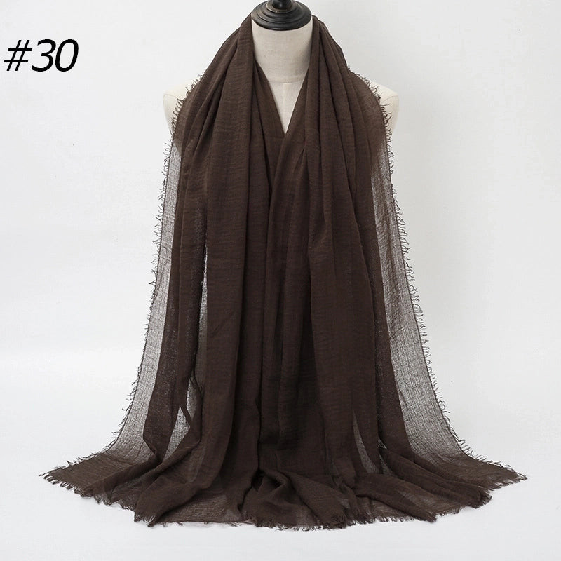 20 Pieces Fashion Solid Color Cotton Pashmina Scarves