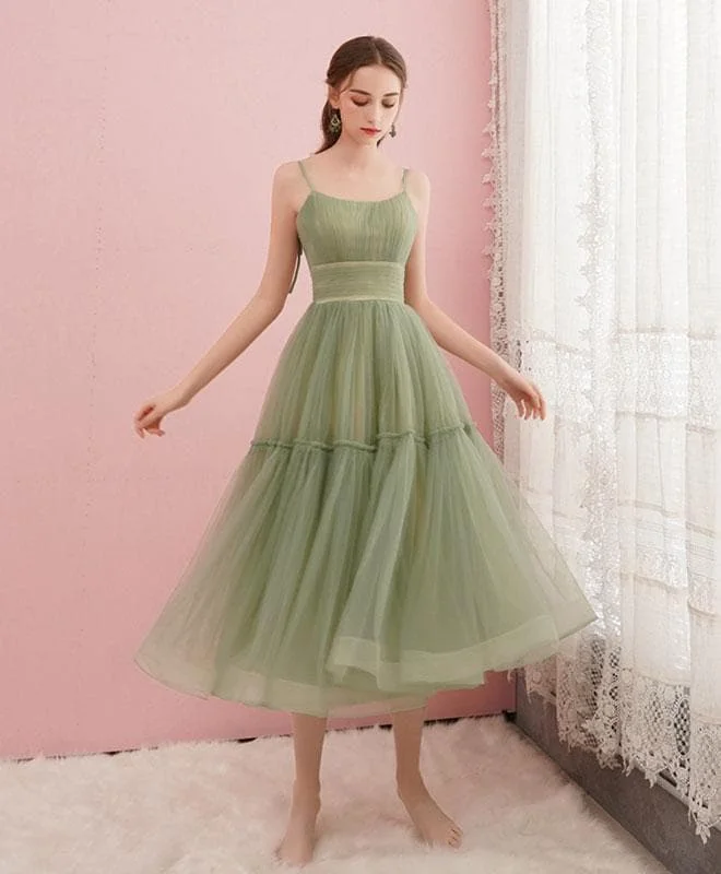Cute Green Tulle Short Prom Dress Simple Tulle Homecoming Dress
