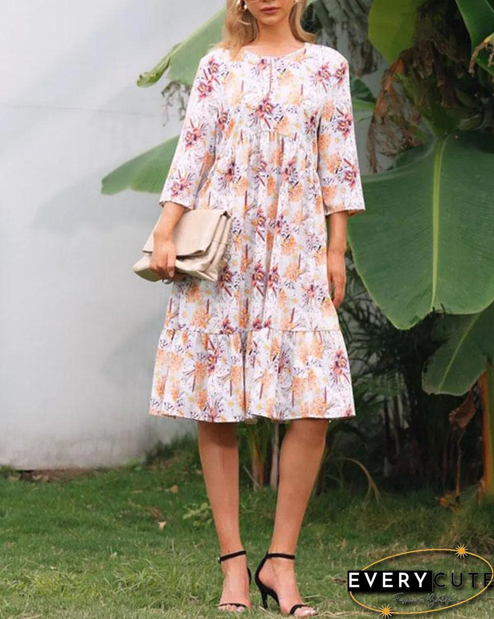 Casual Loose Printed Dress