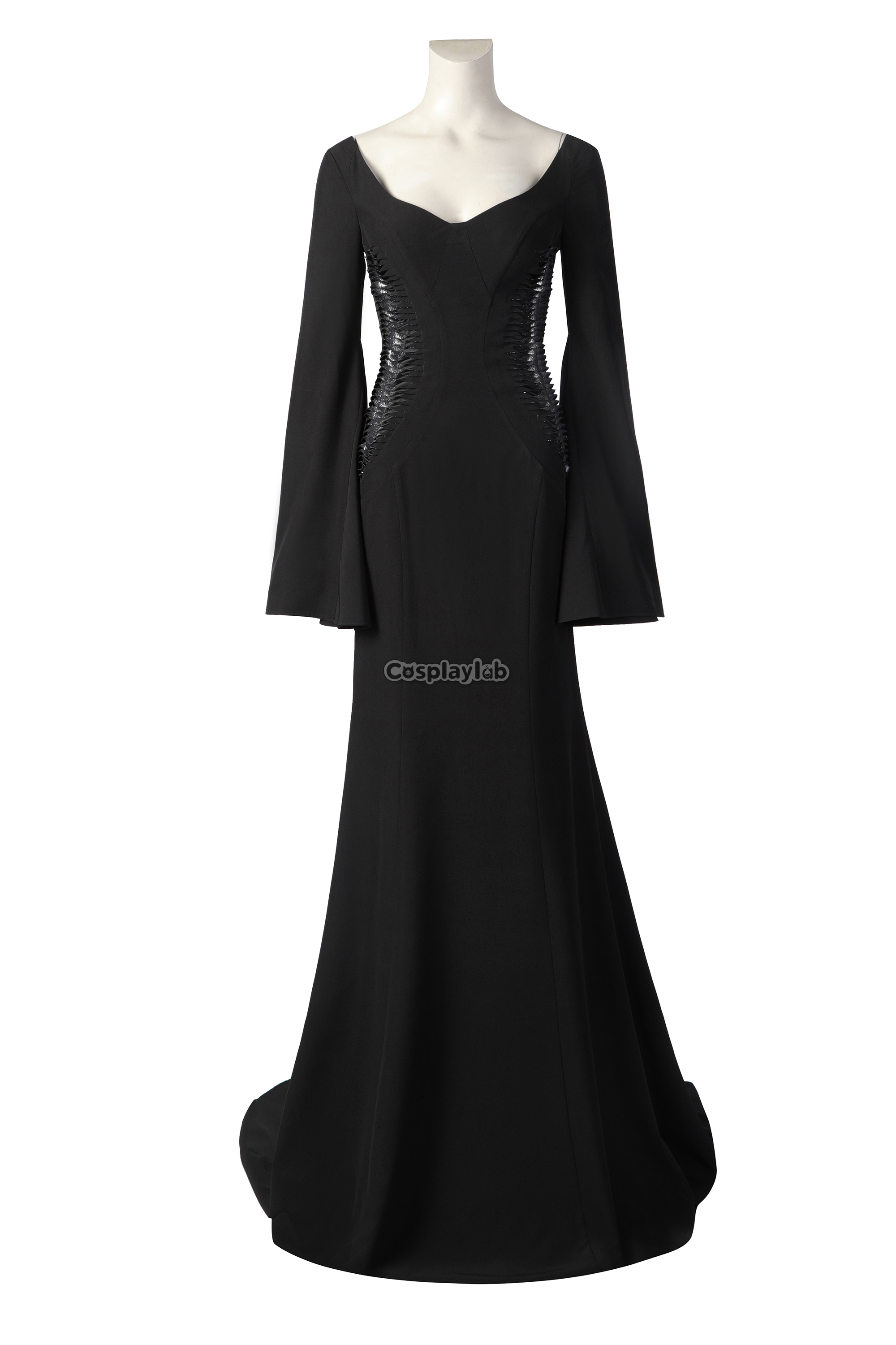Morticia Addams Black Dress Cosplay Costume